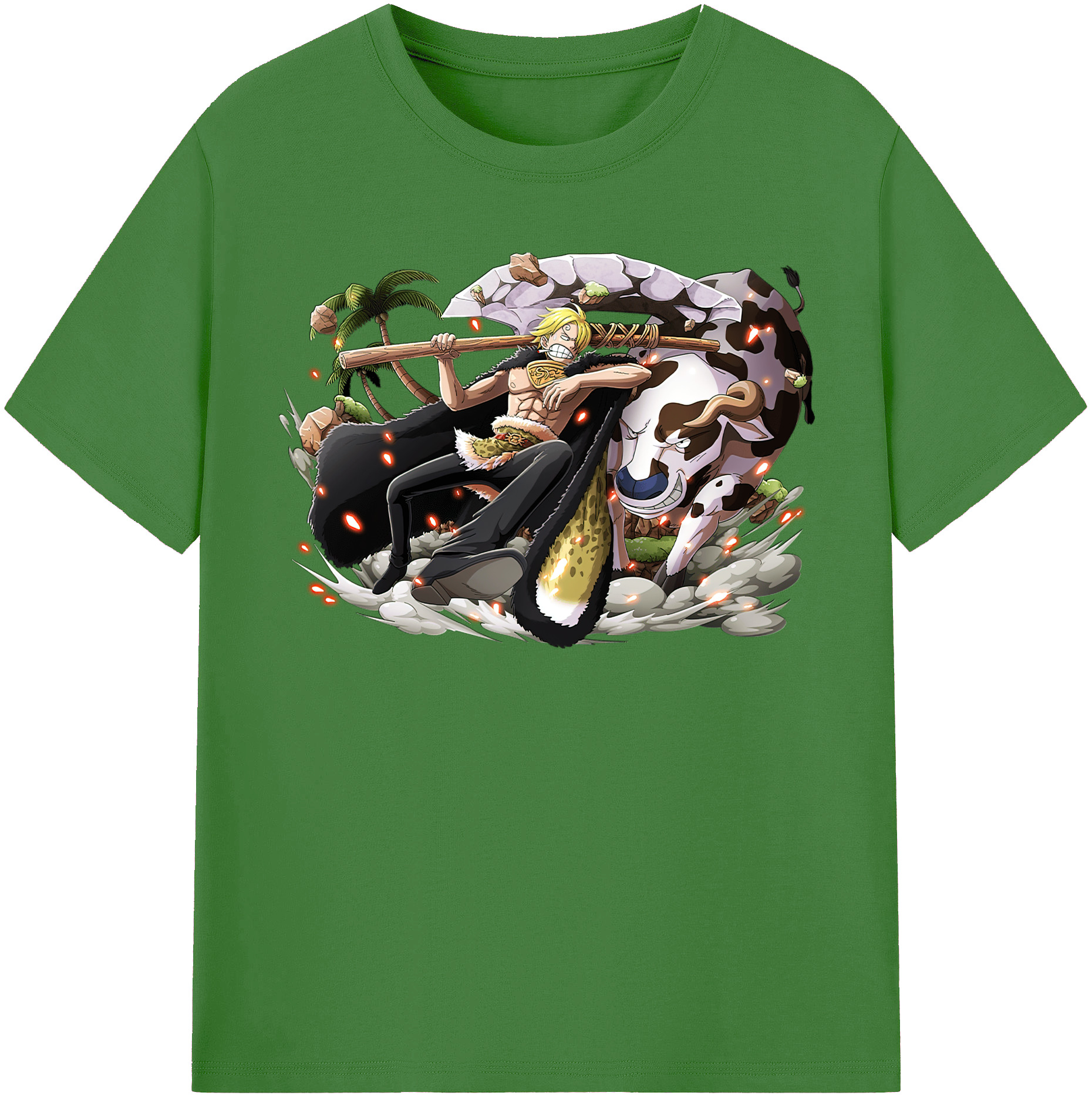 （画像用） ワンピース サンジ ONE PIECE Sanji レディースカジュアルプリントTシャツ（綿100％）